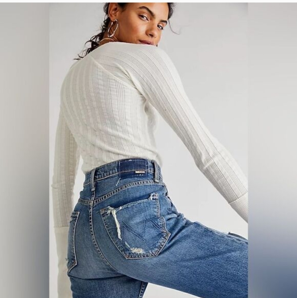 MOTHER HIGH WAISTED STUDY HOVER JEANS SIZE 29 - Picture 5 of 16